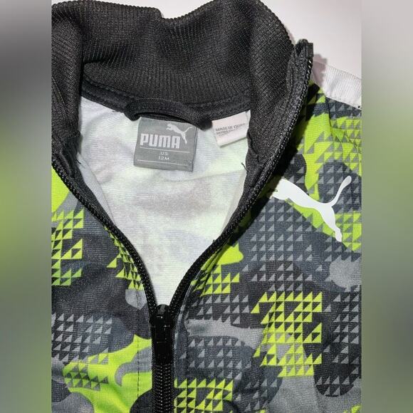 Puma Green And Black And Gray Two-Piece Tracksuit Size 12 months - Picture 9 of 10